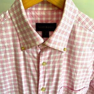 Scott Barber Men's button down plaid shirt, size medium
